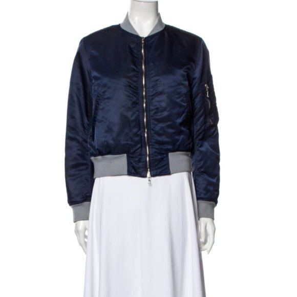 Size X-Small Rag & Bone Manston Bomber Jacket Navy - Picture 1 of 3
